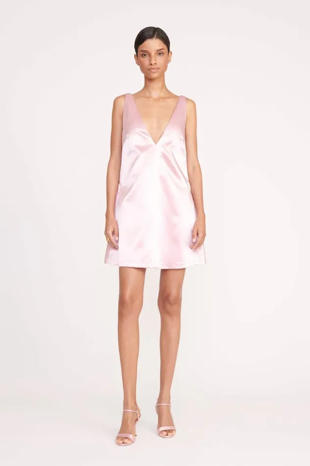 Women Dresses STAUD STAUD MINI TEAGAN DRESS CHERRY BLOSSOM