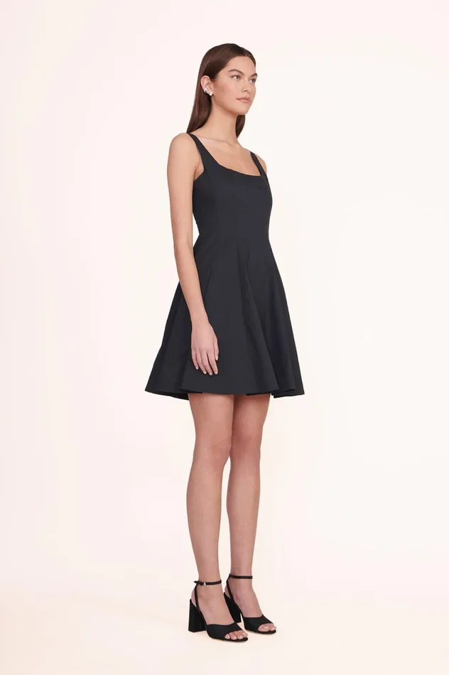 Women Dresses STAUD STAUD MINI WELLS DRESS BLACK Women Dresses STAUD STAUD MINI WELLS DRESS BLACK