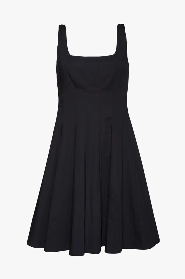 Women Dresses STAUD STAUD MINI WELLS DRESS BLACK Women Dresses STAUD STAUD MINI WELLS DRESS BLACK