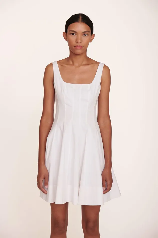 Women Dresses STAUD STAUD MINI WELLS DRESS WHITE Women Dresses STAUD STAUD MINI WELLS DRESS WHITE