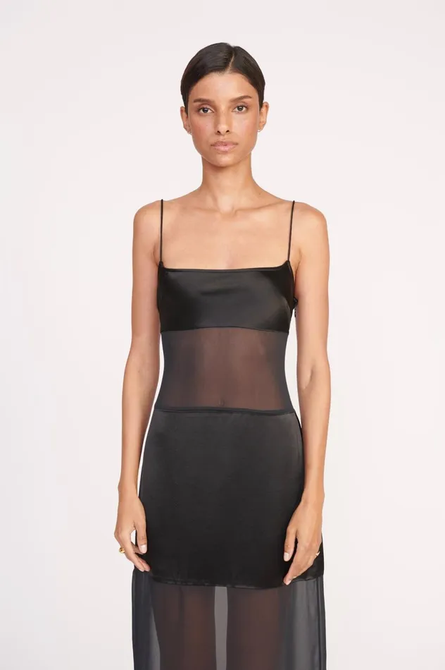 Women Dresses STAUD STAUD MISTY DRESS BLACK Women Dresses STAUD STAUD MISTY DRESS BLACK