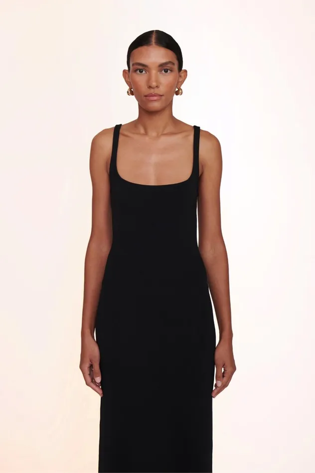 Women Dresses STAUD STAUD PAITYN DRESS BLACK Women Dresses STAUD STAUD PAITYN DRESS BLACK
