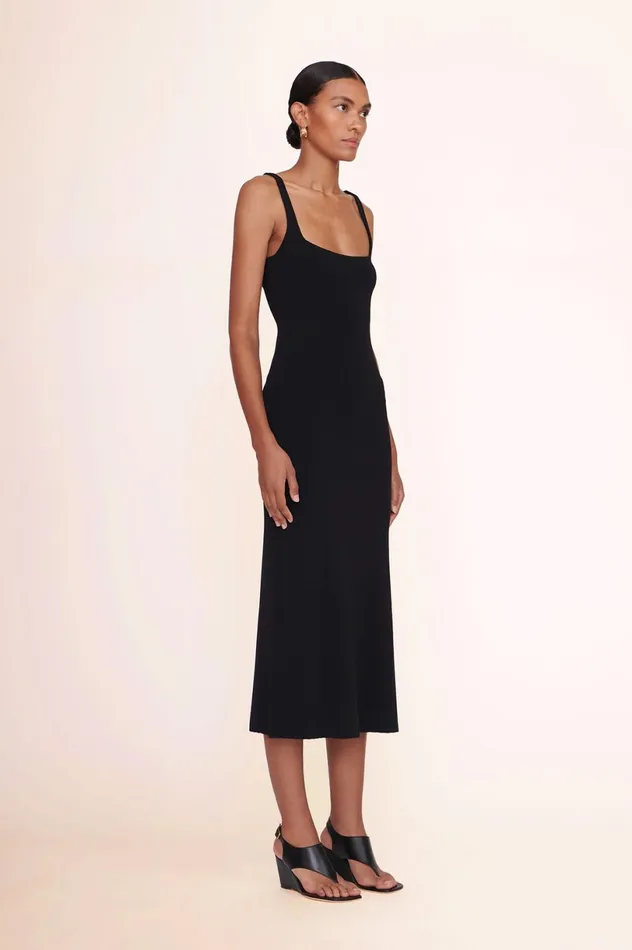 Women Dresses STAUD STAUD PAITYN DRESS BLACK Women Dresses STAUD STAUD PAITYN DRESS BLACK