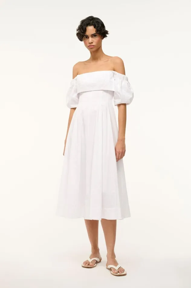 Women Dresses STAUD STAUD PALERMO DRESS WHITE