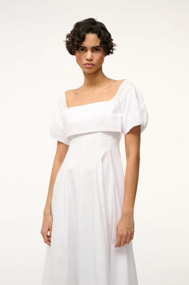 Women Dresses STAUD STAUD PALERMO DRESS WHITE Women Dresses STAUD STAUD PALERMO DRESS WHITE