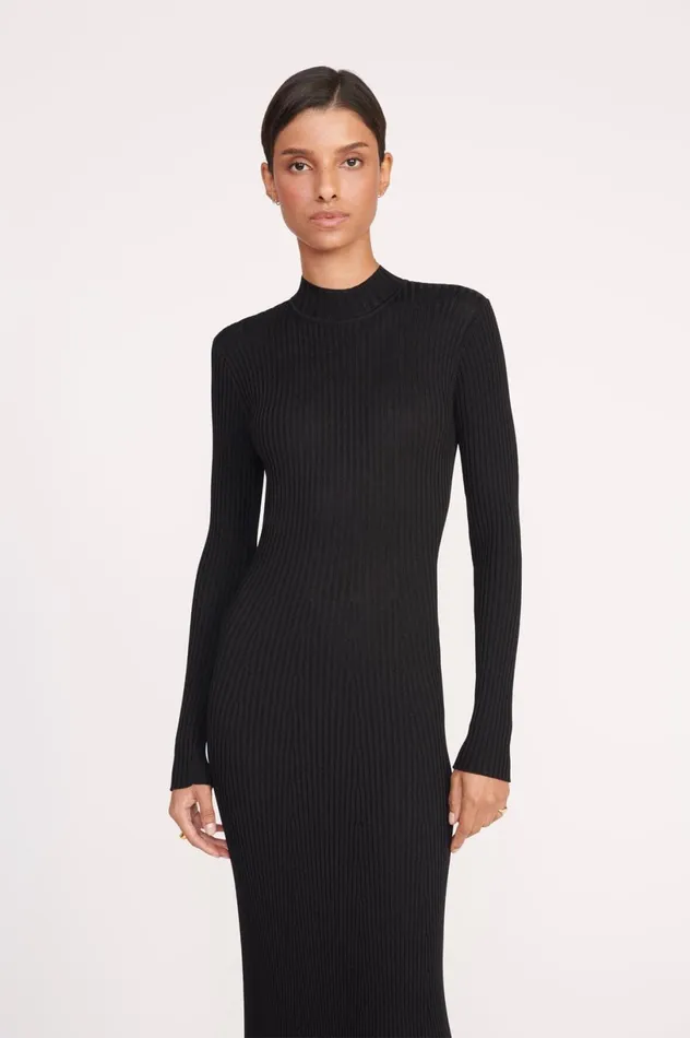 Women Dresses STAUD STAUD PALMIRA DRESS BLACK Women Dresses STAUD STAUD PALMIRA DRESS BLACK