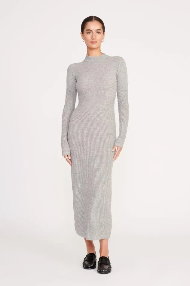 Women Dresses STAUD STAUD RAMONA DRESS HEATHER GREY