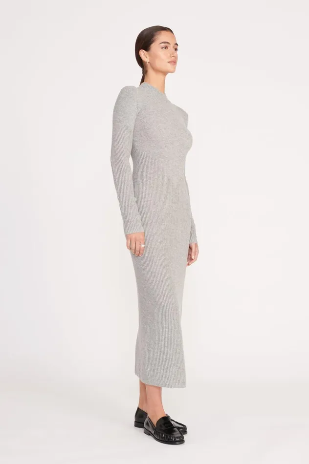 Women Dresses STAUD STAUD RAMONA DRESS HEATHER GREY Women Dresses STAUD STAUD RAMONA DRESS HEATHER GREY