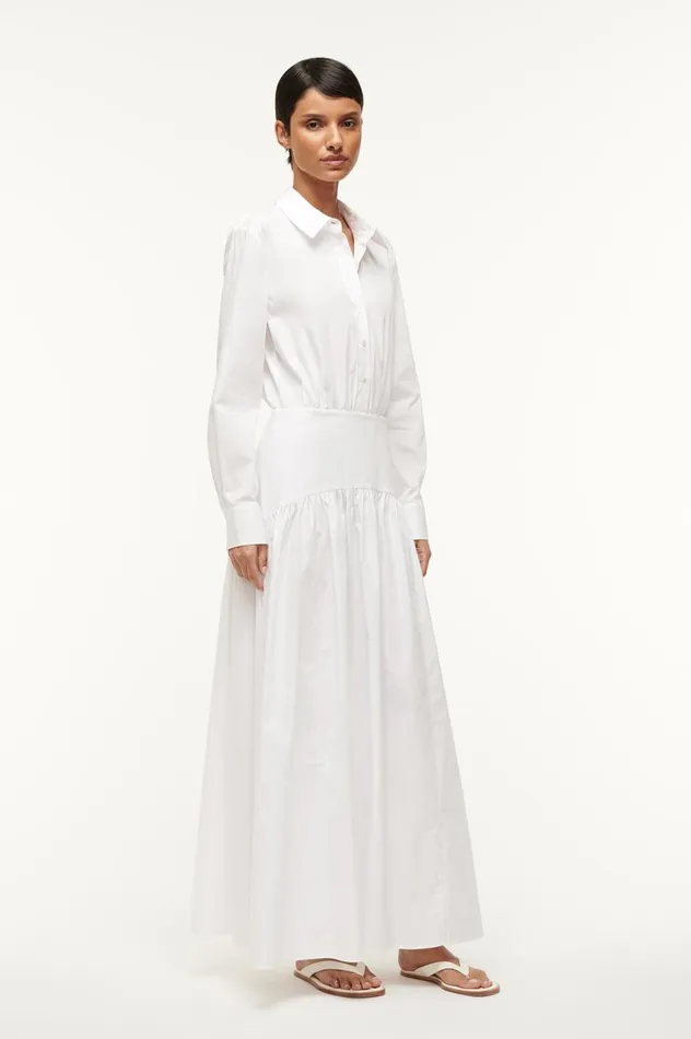 Women Dresses STAUD STAUD ROCCO DRESS WHITE Women Dresses STAUD STAUD ROCCO DRESS WHITE