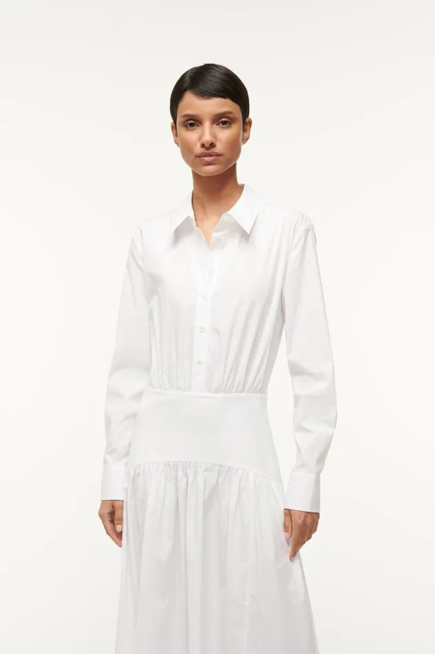 Women Dresses STAUD STAUD ROCCO DRESS WHITE Women Dresses STAUD STAUD ROCCO DRESS WHITE