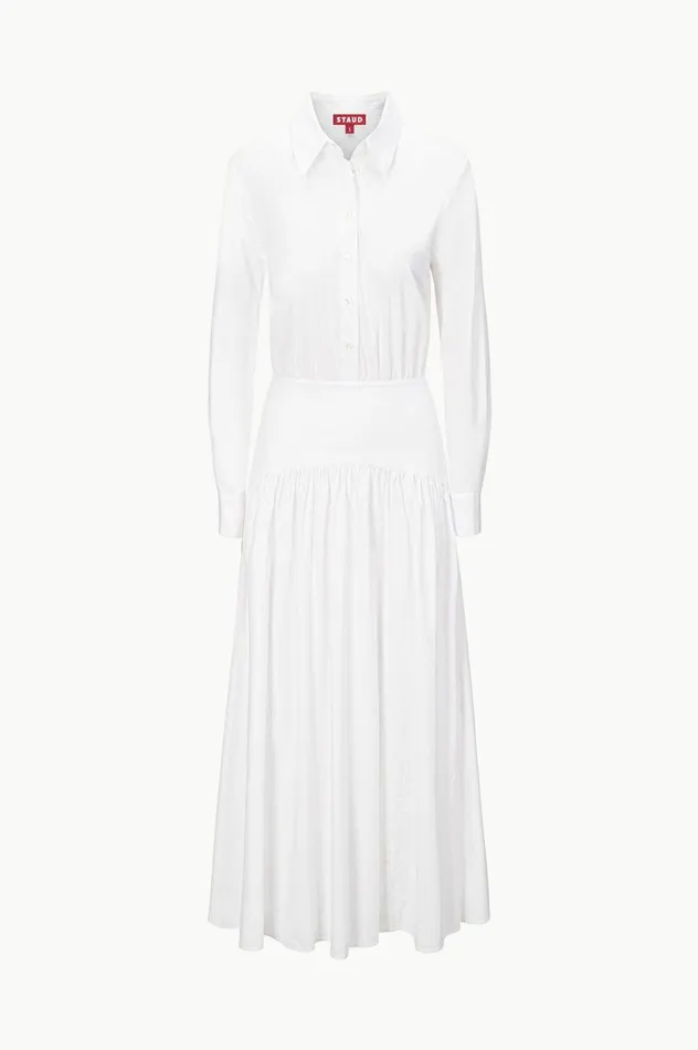 Women Dresses STAUD STAUD ROCCO DRESS WHITE Women Dresses STAUD STAUD ROCCO DRESS WHITE