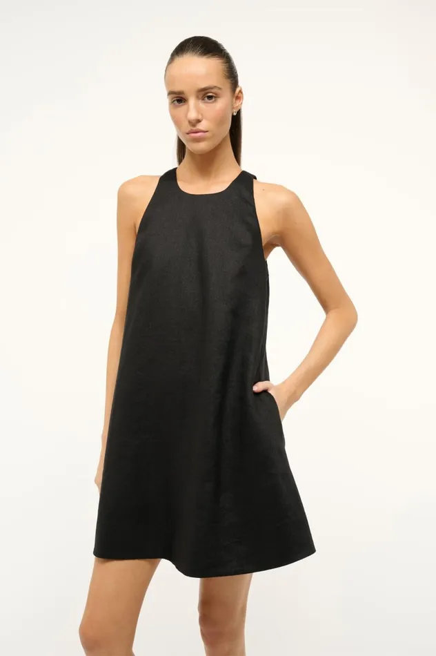 Women Dresses STAUD STAUD SERAFINA DRESS BLACK Women Dresses STAUD STAUD SERAFINA DRESS BLACK