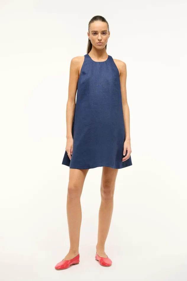 Women Dresses STAUD STAUD SERAFINA DRESS NAVY