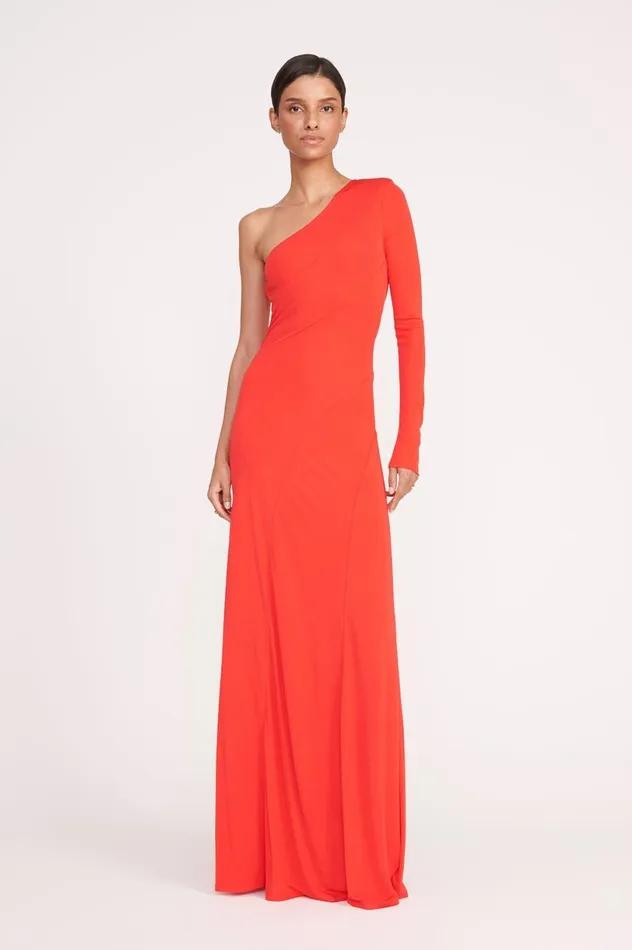 Women Dresses STAUD STAUD SERENA DRESS RED ROSE