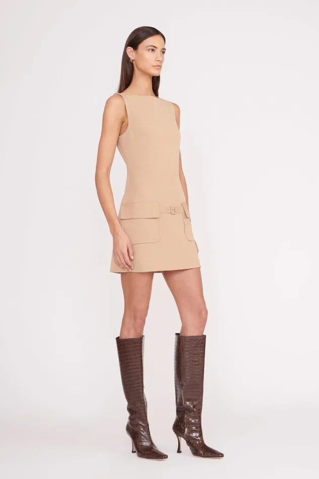 Women Dresses STAUD STAUD SHEILA DRESS CAMEL Women Dresses STAUD STAUD SHEILA DRESS CAMEL