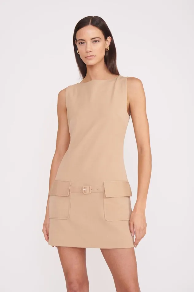 Women Dresses STAUD STAUD SHEILA DRESS CAMEL Women Dresses STAUD STAUD SHEILA DRESS CAMEL