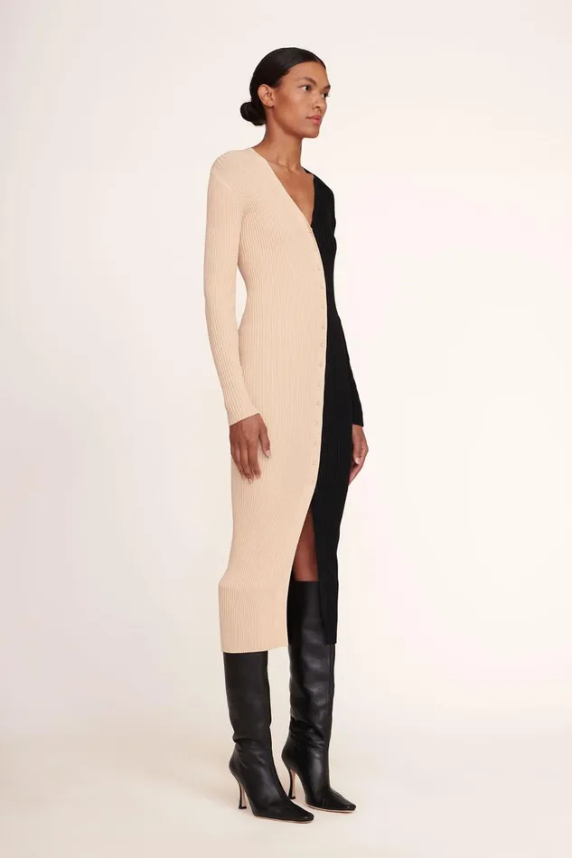 Women Dresses STAUD STAUD SHOKO SWEATER BUFF BLACK Women Dresses STAUD STAUD SHOKO SWEATER BUFF BLACK