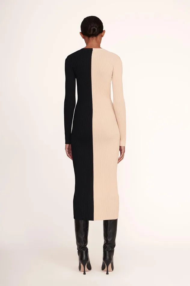 Women Dresses STAUD STAUD SHOKO SWEATER BUFF BLACK Women Dresses STAUD STAUD SHOKO SWEATER BUFF BLACK