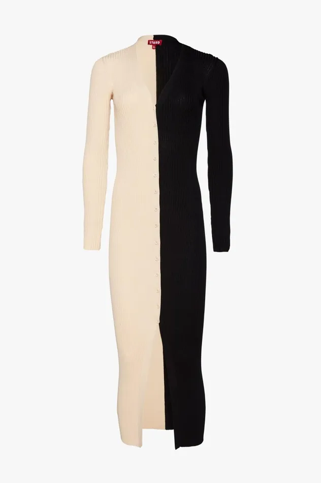 Women Dresses STAUD STAUD SHOKO SWEATER BUFF BLACK Women Dresses STAUD STAUD SHOKO SWEATER BUFF BLACK