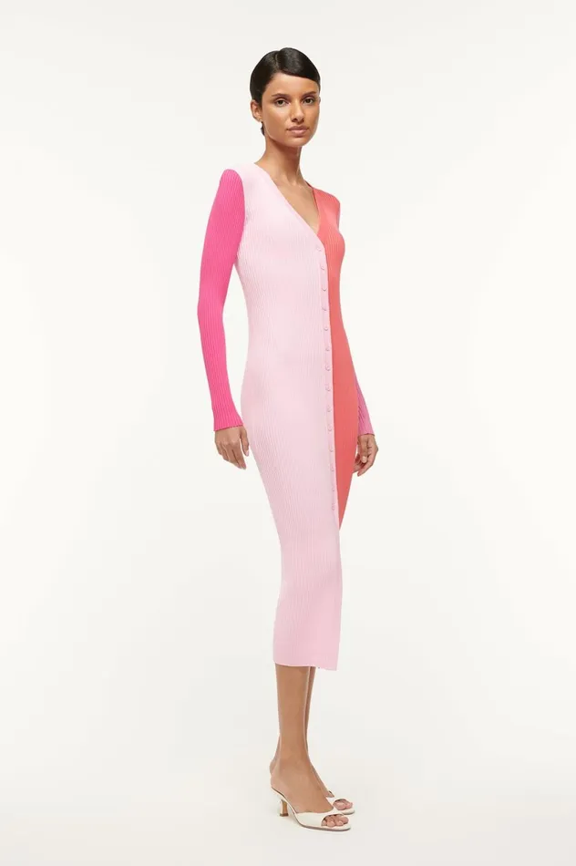 Women Dresses STAUD STAUD SHOKO SWEATER FLAMINGO MULTI Women Dresses STAUD STAUD SHOKO SWEATER FLAMINGO MULTI