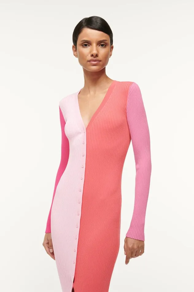 Women Dresses STAUD STAUD SHOKO SWEATER FLAMINGO MULTI Women Dresses STAUD STAUD SHOKO SWEATER FLAMINGO MULTI