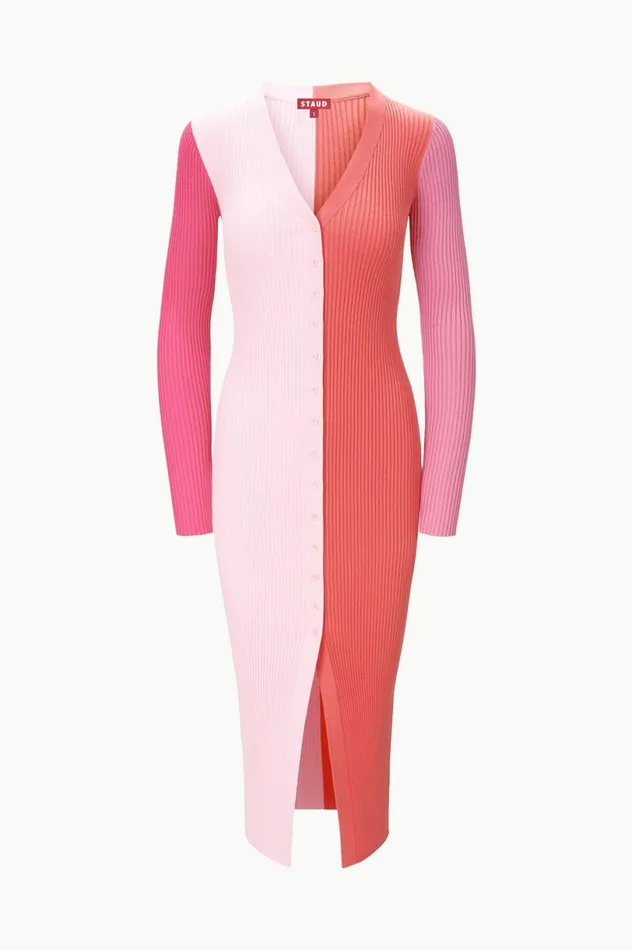 Women Dresses STAUD STAUD SHOKO SWEATER FLAMINGO MULTI Women Dresses STAUD STAUD SHOKO SWEATER FLAMINGO MULTI
