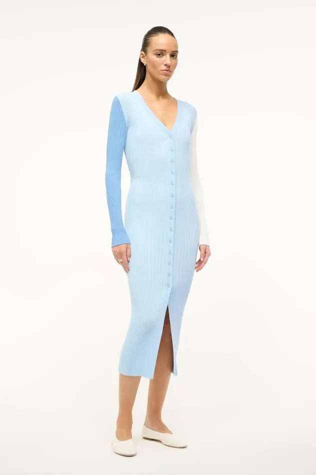 Women Dresses STAUD STAUD SHOKO SWEATER PERIWINKLE MULTI Women Dresses STAUD STAUD SHOKO SWEATER PERIWINKLE MULTI