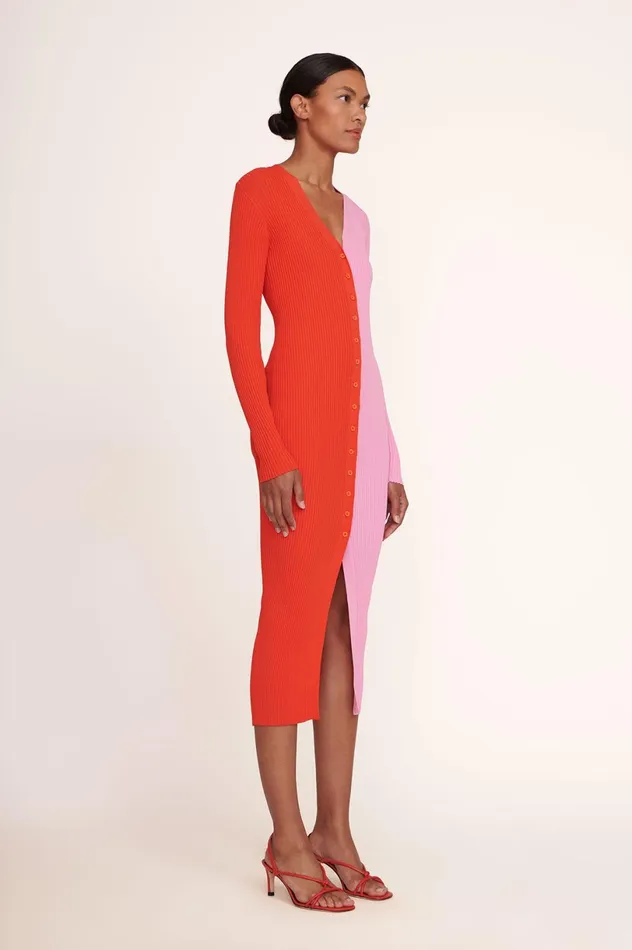 Women Dresses STAUD STAUD SHOKO SWEATER POPPY ROSEBUD Women Dresses STAUD STAUD SHOKO SWEATER POPPY ROSEBUD