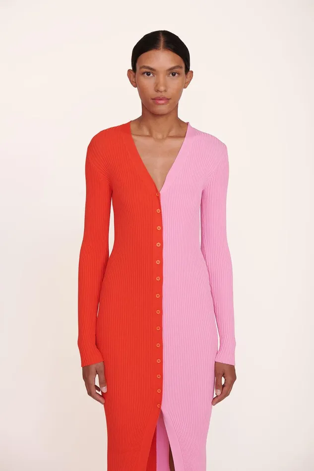 Women Dresses STAUD STAUD SHOKO SWEATER POPPY ROSEBUD Women Dresses STAUD STAUD SHOKO SWEATER POPPY ROSEBUD