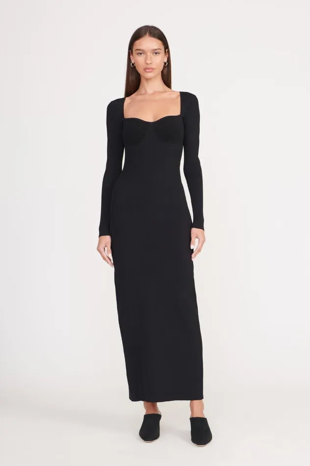Women Dresses STAUD STAUD SILHOUETTE DRESS BLACK