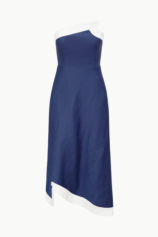 Women Dresses STAUD STAUD SIRANI DRESS NAVY WHITE Women Dresses STAUD STAUD SIRANI DRESS NAVY WHITE