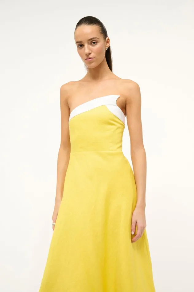 Women Dresses STAUD STAUD SIRANI DRESS SUNRISE WHITE Women Dresses STAUD STAUD SIRANI DRESS SUNRISE WHITE