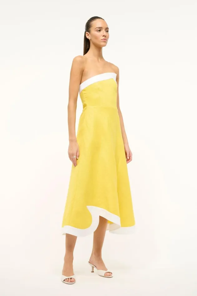 Women Dresses STAUD STAUD SIRANI DRESS SUNRISE WHITE Women Dresses STAUD STAUD SIRANI DRESS SUNRISE WHITE