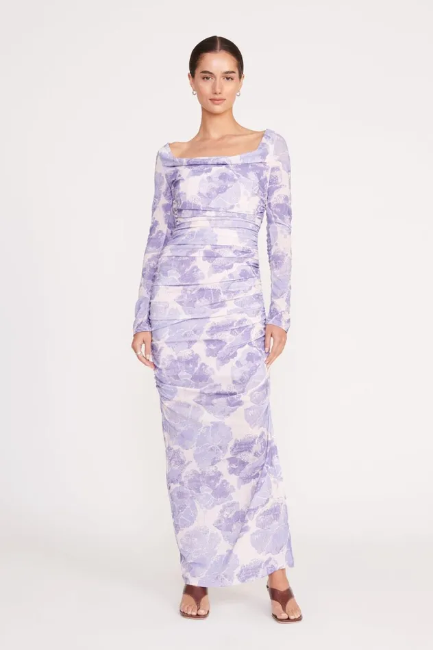Women Dresses STAUD STAUD SOLANA DRESS ANTIQUE PRESSED FLOWERS