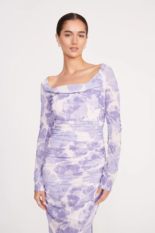 Women Dresses STAUD STAUD SOLANA DRESS ANTIQUE PRESSED FLOWERS Women Dresses STAUD STAUD SOLANA DRESS ANTIQUE PRESSED FLOWERS