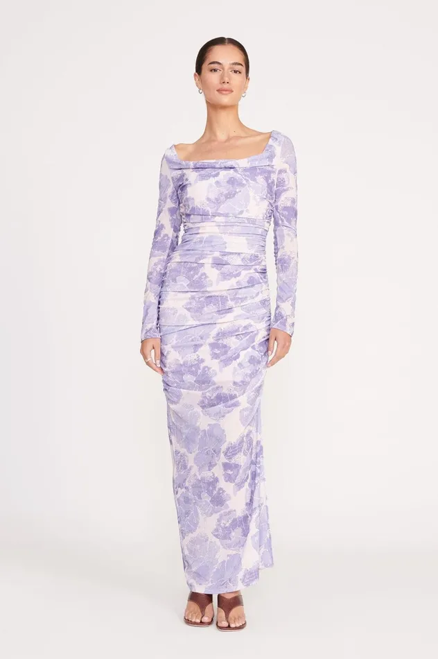 Women Dresses STAUD STAUD SOLANA DRESS ANTIQUE PRESSED FLOWERS Women Dresses STAUD STAUD SOLANA DRESS ANTIQUE PRESSED FLOWERS