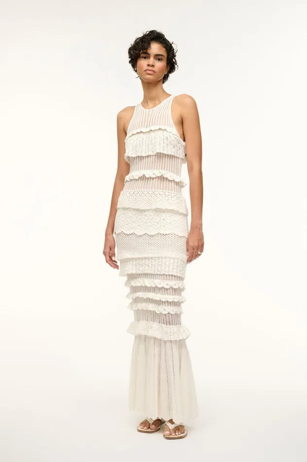 Women Dresses STAUD STAUD SORRENTO DRESS WHITE