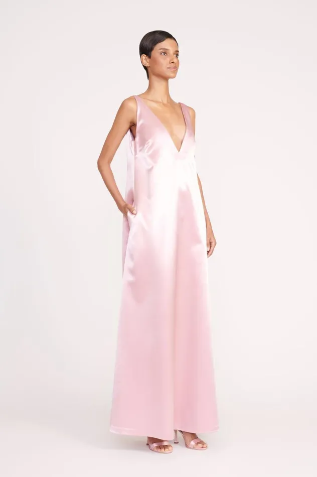 Women Dresses STAUD STAUD TEAGAN DRESS CHERRY BLOSSOM Women Dresses STAUD STAUD TEAGAN DRESS CHERRY BLOSSOM