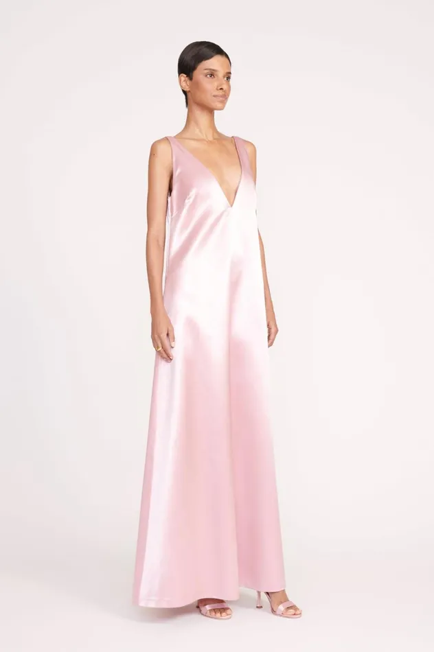 Women Dresses STAUD STAUD TEAGAN DRESS CHERRY BLOSSOM Women Dresses STAUD STAUD TEAGAN DRESS CHERRY BLOSSOM
