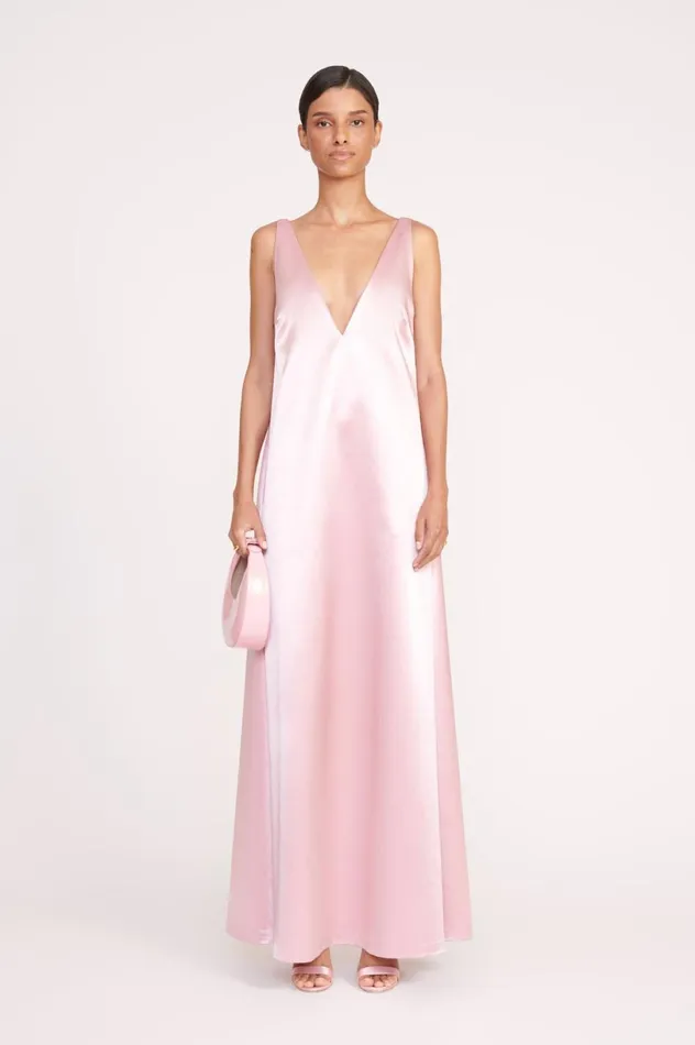 Women Dresses STAUD STAUD TEAGAN DRESS CHERRY BLOSSOM Women Dresses STAUD STAUD TEAGAN DRESS CHERRY BLOSSOM