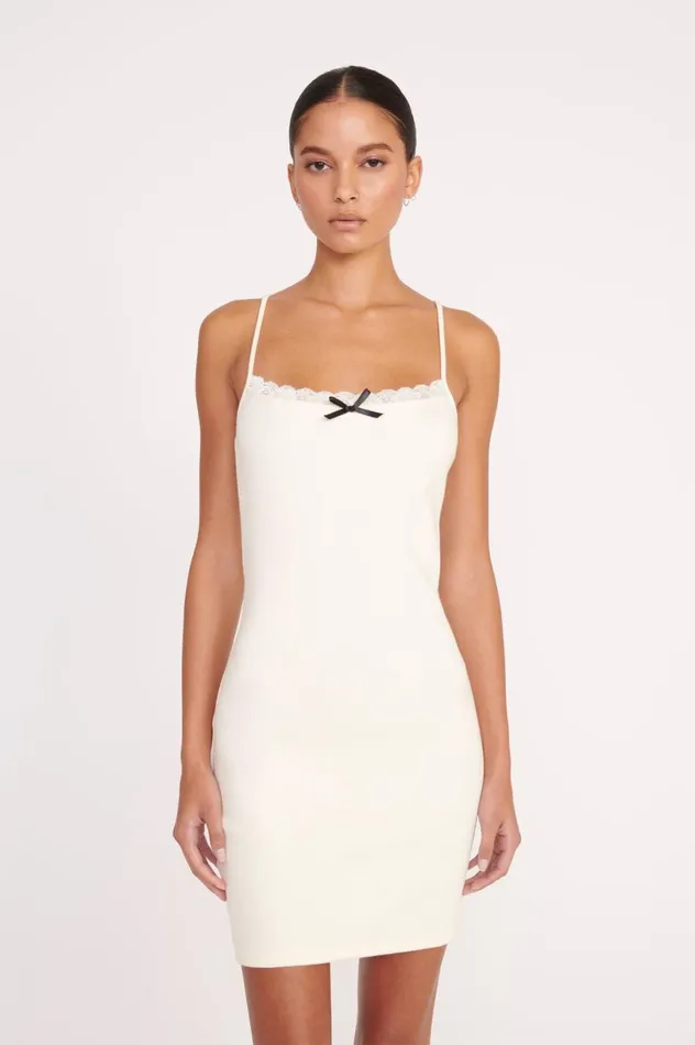 Women Dresses STAUD STAUD TESSA DRESS IVORY Women Dresses STAUD STAUD TESSA DRESS IVORY