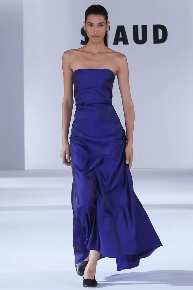 Women Dresses STAUD STAUD TULLIO GOWN VIOLET Women Dresses STAUD STAUD TULLIO GOWN VIOLET
