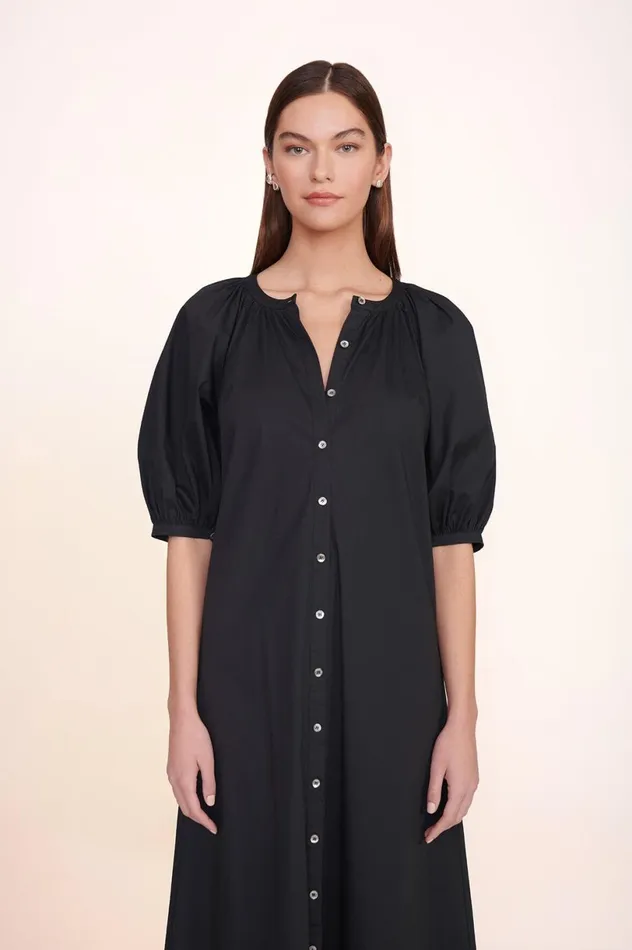 Women Dresses STAUD STAUD VINCENT DRESS BLACK Women Dresses STAUD STAUD VINCENT DRESS BLACK