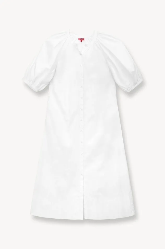 Women Dresses STAUD STAUD VINCENT DRESS WHITE Women Dresses STAUD STAUD VINCENT DRESS WHITE
