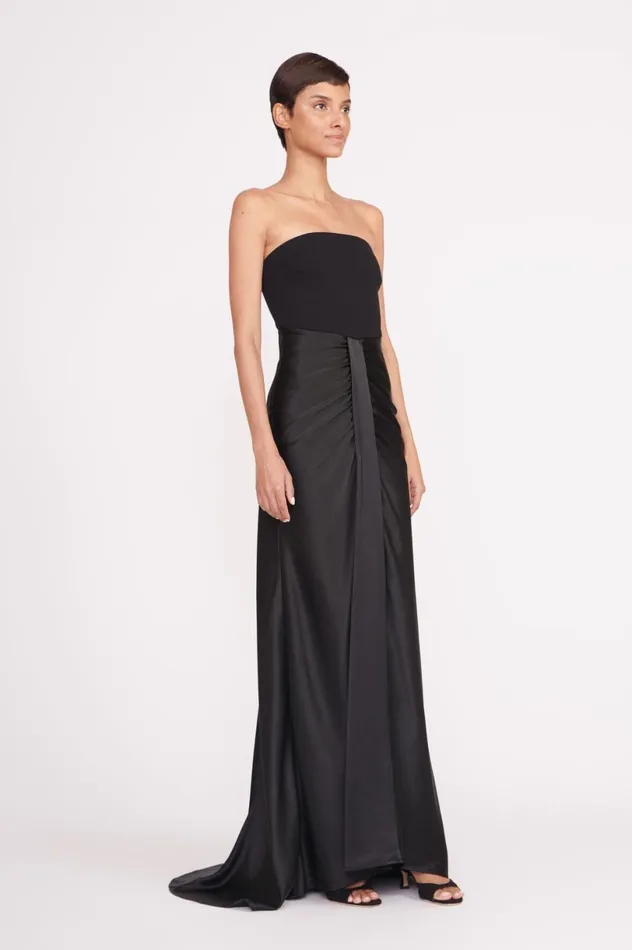 Women Dresses STAUD STAUD WAYFARING DRESS BLACK Women Dresses STAUD STAUD WAYFARING DRESS BLACK