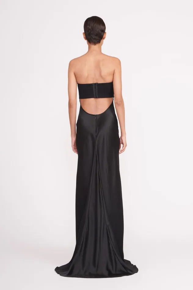 Women Dresses STAUD STAUD WAYFARING DRESS BLACK Women Dresses STAUD STAUD WAYFARING DRESS BLACK