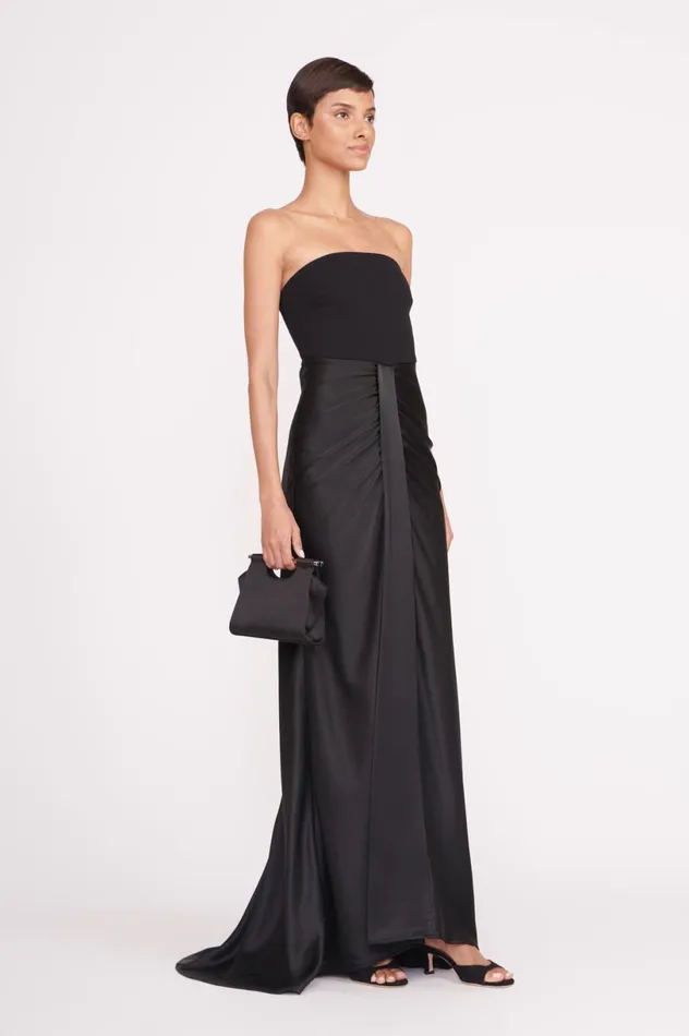 Women Dresses STAUD STAUD WAYFARING DRESS BLACK Women Dresses STAUD STAUD WAYFARING DRESS BLACK