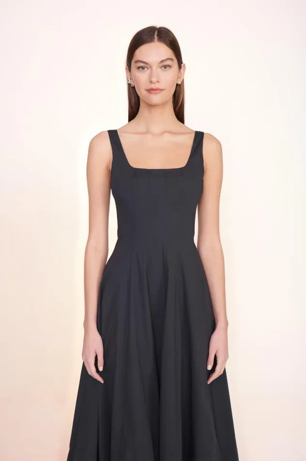 Women Dresses STAUD STAUD WELLS DRESS BLACK Women Dresses STAUD STAUD WELLS DRESS BLACK