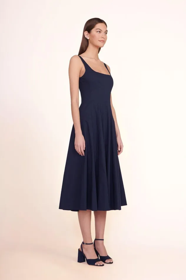 Women Dresses STAUD STAUD WELLS DRESS Navy Women Dresses STAUD STAUD WELLS DRESS Navy