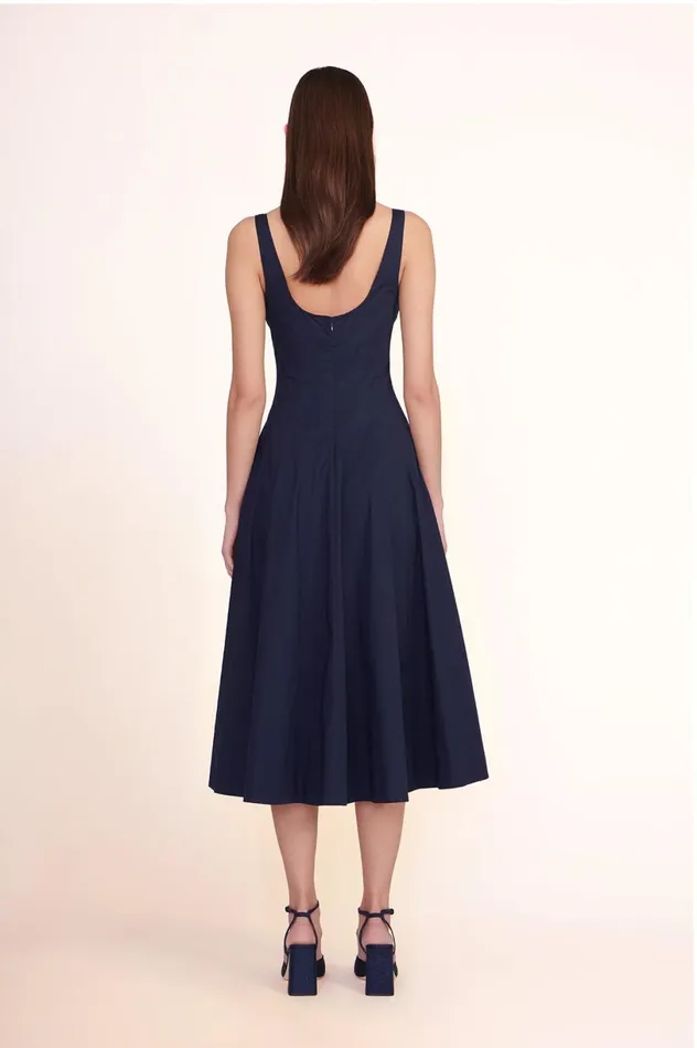 Women Dresses STAUD STAUD WELLS DRESS Navy Women Dresses STAUD STAUD WELLS DRESS Navy